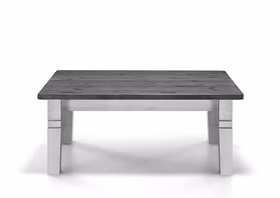 Sofatisch FJORD 120x46x78cm Landhaus Kiefer massiv 2farbig weiß grau lackiert von Casademobila Goslar