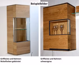 Hängevitrine 98x88x38cm ACERRO rustikale Asteiche massiv Hängeschrank Hängevitrine 98x88x38cm ACERRO rustikale Asteiche massiv Hängeschrank