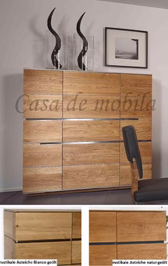 Massivholz Highboard mit Holztüren ACERRO 135x149x42cm rustikale Asteiche massiv natur oder Bianco geölt Casa de mobila Goslar Massivholz Highboard mit Holztüren ACERRO 135x149x42cm rustikale Asteiche massiv natur oder Bianco geölt Casa de mobila Goslar