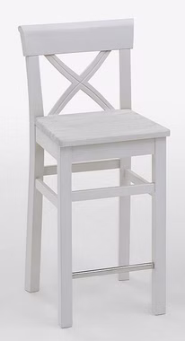 Barhocker 44x96x44cm Kiefer massiv weiß lasiert Barhocker 44x96x44cm Kiefer massiv weiß lasiert