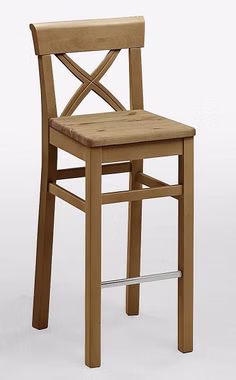 Barhocker 44x106x44cm Kiefer massiv gelaugt geölt Barhocker 44x106x44cm Kiefer massiv gelaugt geölt