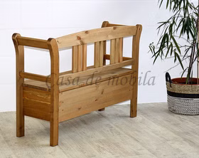 Sitzbank-Kiefer-gelaugt-geoelt-Kiefer-543-lgf-lgf.jpg Sitzbank mit rückenlehne 127x87x42cm FJORD Kiefer massiv gelaugt geölt, Casa de mobila Goslar