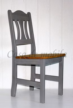 Holzstuhl KRISTEL Kiefer massiv 2farbig grau / gelaugt geölt von Casademobila Goslar Holzstuhl KRISTEL Kiefer massiv 2farbig grau / gelaugt geölt von Casademobila Goslar