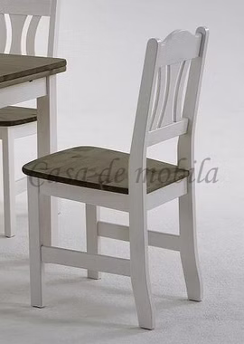 Esszimmerstuhl 44x92x45cm KRISTEL Kiefer massiv weiß / grau lackiert von Casa de mobila Goslar Esszimmerstuhl 44x92x45cm KRISTEL Kiefer massiv weiß / grau lackiert von Casa de mobila Goslar