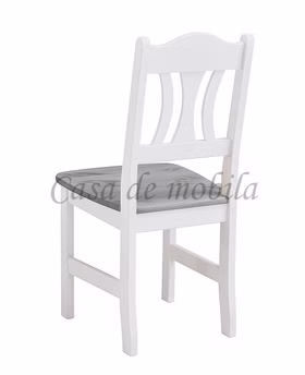 Stuhl 44x92x45cm KRISTEL Kiefer massiv 2farbig weiß / grau lackiert von Casademobila Goslar Stuhl 44x92x45cm KRISTEL Kiefer massiv 2farbig weiß / grau lackiert von Casademobila Goslar