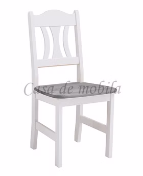 Küchenstuhl 44x92x45cm KRISTEL Kiefer massiv weiß, graufarben lackiert von Casa de mobila Goslar Küchenstuhl 44x92x45cm KRISTEL Kiefer massiv weiß, graufarben lackiert von Casa de mobila Goslar