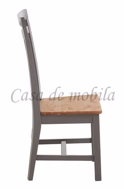 hochlehner stuhl 45x103x48cm BOSTON Kiefer massiv grau lasiert / gelaugt geölt Casa de mobila Goslar