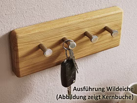Schlüsselleiste 25x10x5cm HARZ Wildeiche massiv geölt Schlüsselleiste 25x10x5cm HARZ Wildeiche massiv natur geölt Casa de mobila Goslar