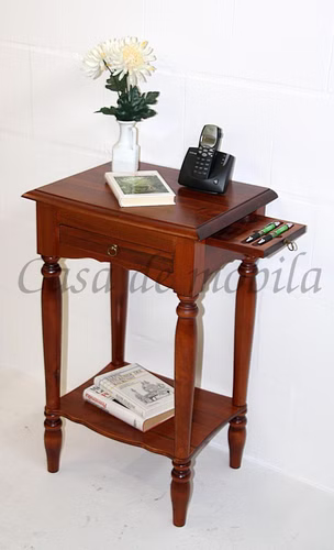 Massivholz telefontisch mit schubladen und Ablage kirschbaumfarben lackiert Casa de mobila Goslar Massivholz telefontisch mit schubladen und Ablage kirschbaumfarben lackiert Casa de mobila Goslar