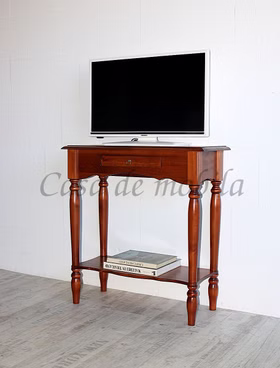Fernsehtisch mit gedrechselte beinen 74x79x33cm VARESE Pappel kirschbaumfarben lackiert Casademobila Goslar Fernsehtisch mit gedrechselte beinen 74x79x33cm VARESE Pappel kirschbaumfarben lackiert Casademobila Goslar