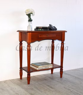 Konsolentisch mit ablage und schublade 74x79x33cm VARESE Pappel kirschbaumfarben lackiert Casademobila Goslar Konsolentisch mit ablage und schublade 74x79x33cm VARESE Pappel kirschbaumfarben lackiert Casademobila Goslar