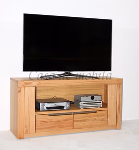 TV-Lowboard 128x62x40cm HORIZONT Kernbuche massiv natur geölt TV-Kommode mit hohen fach 128x62x40cm HORIZONT Kernbuche massiv natur geölt Casa de mobila Goslar