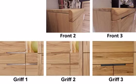 Schrank 71x170x40cm HORIZONT Kernbuche massiv natur geölt links