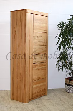Schrank 71x170x40cm HORIZONT Kernbuche massiv natur geölt links
