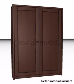 Schrank 2 Holztüren 2 Böden 89x123x33cm CONTRA Kiefer massiv kolonial cuba lackiert Massivholz Aktenschrank Kiefer massiv Dunkelbraun kolonial cuba lackiert casa de mobila Goslar