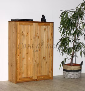 Schrank 2 Holztüren 2 Böden 89x123x33cm CONTRA Kiefer massiv Massivholz schrank kommode schmale tiefe 33 cm Kiefer massiv gelaugt geölt casademobila Goslar