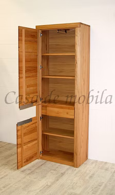 Massivholz Schrank schmal HORIZONT 71x203x40cm Kernbuche massiv natur geölt Casa de mobila Goslar