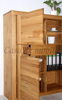 Highboard 115x137x40cm HORIZONT Wildeiche massiv natur geölt Highboard 115x137x40cm HORIZONT Wildeiche massiv natur geölt