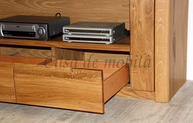 TV-Lowboard 128x62x40cm HORIZONT Wildeiche massiv natur geölt