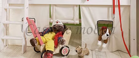 Vorhang 4teilig für Hochbett INFANSKIDS TOBYKIDS halbhoch Natur Vorhang 4teilig für Hochbett INFANSKIDS TOBYKIDS halbhoch Natur
