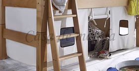 Vorhang 4teilig für Hochbett INFANSKIDS TOBYKIDS halbhoch Natur Vorhang 4teilig für Hochbett INFANSKIDS TOBYKIDS halbhoch Natur