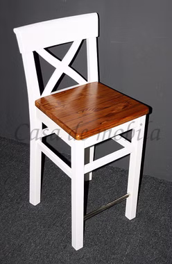 Barhocker 44x96x44cm FJORD Kiefer massiv 2farbig weiß lasiert / bernstein lackiert Barhocker 44x96x44cm FJORD Kiefer massiv 2farbig weiß lasiert / bernstein lackiert