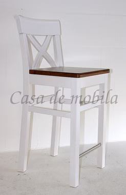 Barhocker 44x96x44cm FJORD Kiefer massiv 2farbig weiß lasiert / bernstein lackiert Barhocker 44x96x44cm FJORD Kiefer massiv 2farbig weiß lasiert / bernstein lackiert