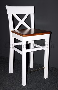 Barhocker 44x96x44cm FJORD Kiefer massiv 2farbig weiß lasiert / bernstein lackiert Barhocker 44x96x44cm FJORD Kiefer massiv 2farbig weiß lasiert / bernstein lackiert