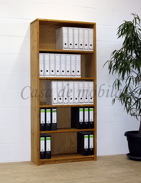 Buecherregal-Kiefer-gelaugt-geoelt-Contra-6-Projekt236-2RW2-2RW3-19.jpg Massivholz Büroregal mit Rückwand CONTRA 89x199x33cm Kiefer massiv gelaugt geölt Casademobila Goslar