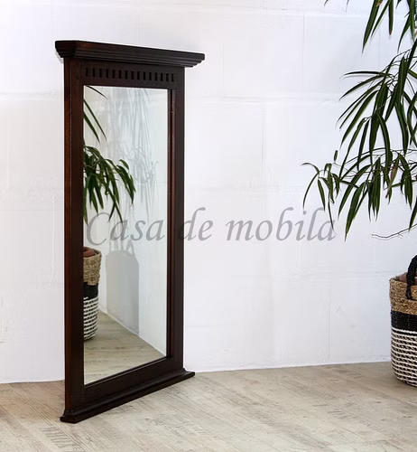 Wandspiegel mit holzrahmen FIRENZE Dunkelbraun kolonial lackier Casa de mobila Goslar