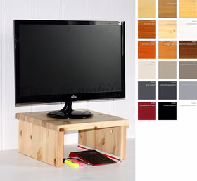 Bildschirm-Aufsatz 35x17x35cm CONTRA für Schreibtisch Kiefer massiv