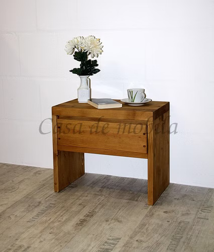 Massivholz Nachtkonsole mit Schublade TAIGA 50x42x30cm Fichte massiv antik rustikal gewachst Casa de mobila Goslar Massivholz Nachtkonsole mit Schublade TAIGA 50x42x30cm Fichte massiv antik rustikal gewachst Casa de mobila Goslar
