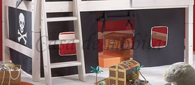 Vorhang 4teilig für Hochbett INFANSKIDS TOBYKIDS halbhoch Pirat Vorhang 4teilig für Hochbett INFANSKIDS TOBYKIDS halbhoch Pirat