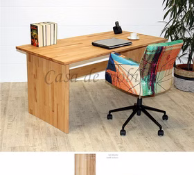 Massivholz Schreibtisch kernbuche massiv natur geölt, weiß lackiert 160x74x78cm CONTRA Casademobila Goslar kaufen