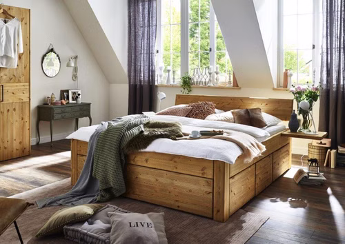 bett kiefer massiv mit 6 schubkästen bett kiefer massiv mit 6 schubkästen