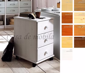 Rollcontainer mit schubladen Contra 46x69x49cm Kiefernholz in verschiedene farben Massivholz Rollcontainer mit schubladen Contra 46x69x49cm Kiefer massiv in verschiedene farben in Goslar bei Casa de mobila