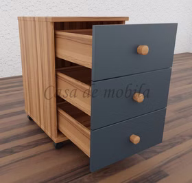 Massivholz Druckerkommode mit rollen und Schubladen 46x69x49cm CONTRA Kernbuche massiv natur geölt grau lackiert Casa de mobila Goslar Massivholz Druckerkommode mit rollen und Schubladen 46x69x49cm CONTRA Kernbuche massiv natur geölt grau lackiert Casa de mobila Goslar