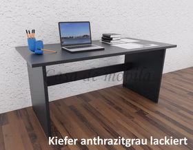 Schreibtisch 160x74x78cm CONTRA Kiefer massiv farbig lackiert von Casademobila Goslar