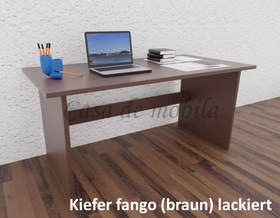 Schreibtisch 160x74x78cm CONTRA Kiefer massiv farbig lackiert von Casademobila Goslar