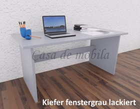 Schreibtisch 160x74x78cm CONTRA Kiefer massiv farbig lackiert von Casademobila Goslar