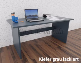 Schreibtisch 160x74x78cm CONTRA Kiefer massiv farbig lackiert von Casademobila Goslar
