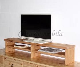 Bildschirm-Aufsatz 125x23x22cm CONTRA für Bürotisch Kernbuche massiv geölt von Casa de mobila Goslar
