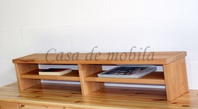 Bildschirm-Aufsatz 125x23x22cm CONTRA für Schreibtisch Massivholz