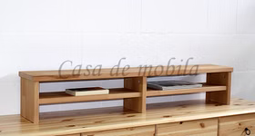 Bildschirm-Aufsatz 125x23x22cm CONTRA für Schreibtisch Massivholz
