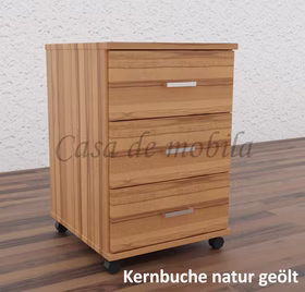 Rollcontainer mit Schubladen und Bügelgriffen 46x69x49cm CONTRA geölt von Casademobila Goslar Rollcontainer mit Schubladen und Bügelgriffen 46x69x49cm CONTRA geölt von Casademobila Goslar