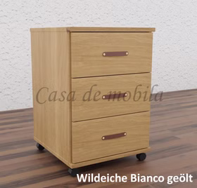 Rollcontainer mit Schubladen und Bügelgriffen 46x69x49cm CONTRA geölt von Casademobila Goslar Rollcontainer mit Schubladen und Bügelgriffen 46x69x49cm CONTRA geölt von Casademobila Goslar