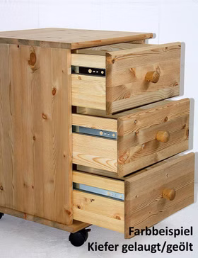 Schreibtisch mit Rollcontainer 160x74x78cm CONTRA Wildeiche massiv geölt von Casademobila Goslar Schreibtisch mit Rollcontainer 160x74x78cm CONTRA Wildeiche massiv geölt von Casademobila Goslar