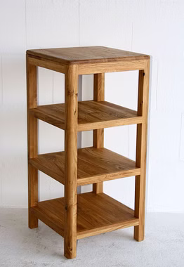 massivholz regal wildeiche standregal eiche wohnzimmerregal asteiche holzregal mit 4 ablageböden harz