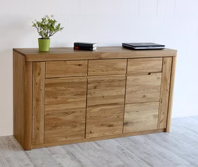 Massivholz kommode 3türig HORIZONT 173x94x45cm Wildeiche massiv natur geölt Casa de mobila Goslar Massivholz kommode 3türig HORIZONT 173x94x45cm Wildeiche massiv natur geölt Casa de mobila Goslar