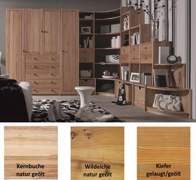 Kleiderschrank mit Eckregal Contra 258/262x217x55/46/33cm Massivholz geölt Casa de mobila Goslar Kleiderschrank mit Eckregal Contra 258/262x217x55/46/33cm Massivholz geölt Casa de mobila Goslar